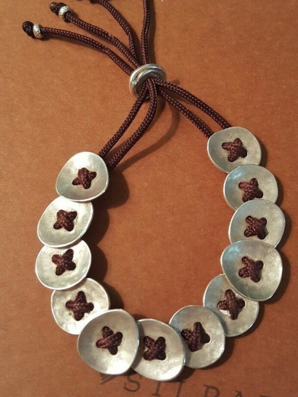 Silpada sterling silver button bracelet Rare